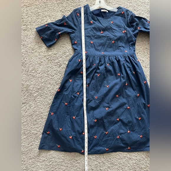 Tea N Rose Anthropolgie Cotton Dress Embroidered - Picture 9 of 10